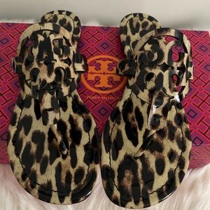 Tory Burch Miller Leopard Sandals (rare) size 8.5